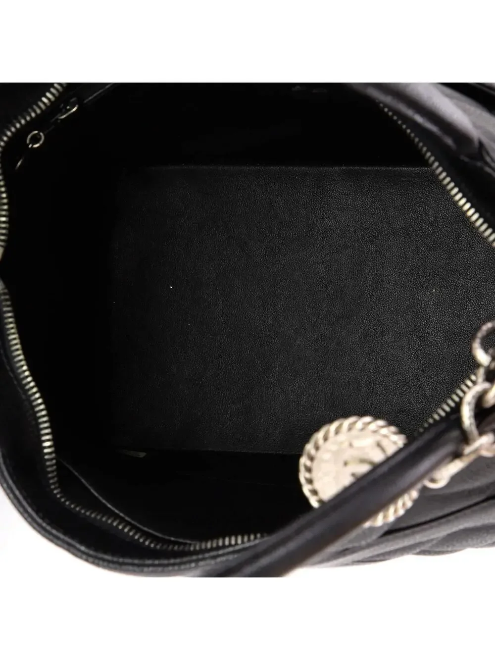 Chanel Medallion Tote Quilted Caviar #262248C25B